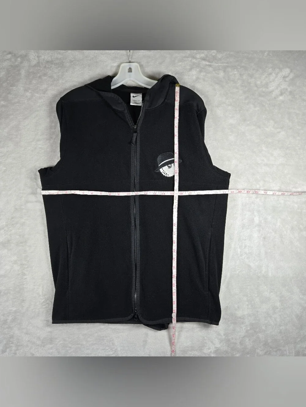 Malbon x Nike Fleece Full Zip Jacket Mens Size Medium Hooded Black Golf Ball